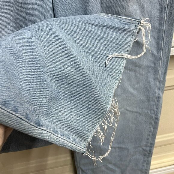 Boyish Womens Denim The Charley High Rise Wide Leg Sz 27 in BLUE PLANET - Picture 4 of 11